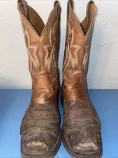 Justin USA Made Distressed Leather Cowboy Boots Western Vintage Men’s 8.5