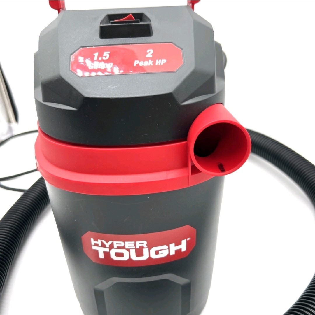 Hyper Tough 1.5 Gallon 2 Peak HP Poly Wet/Dry Vacuum Cleaner VH105 3502