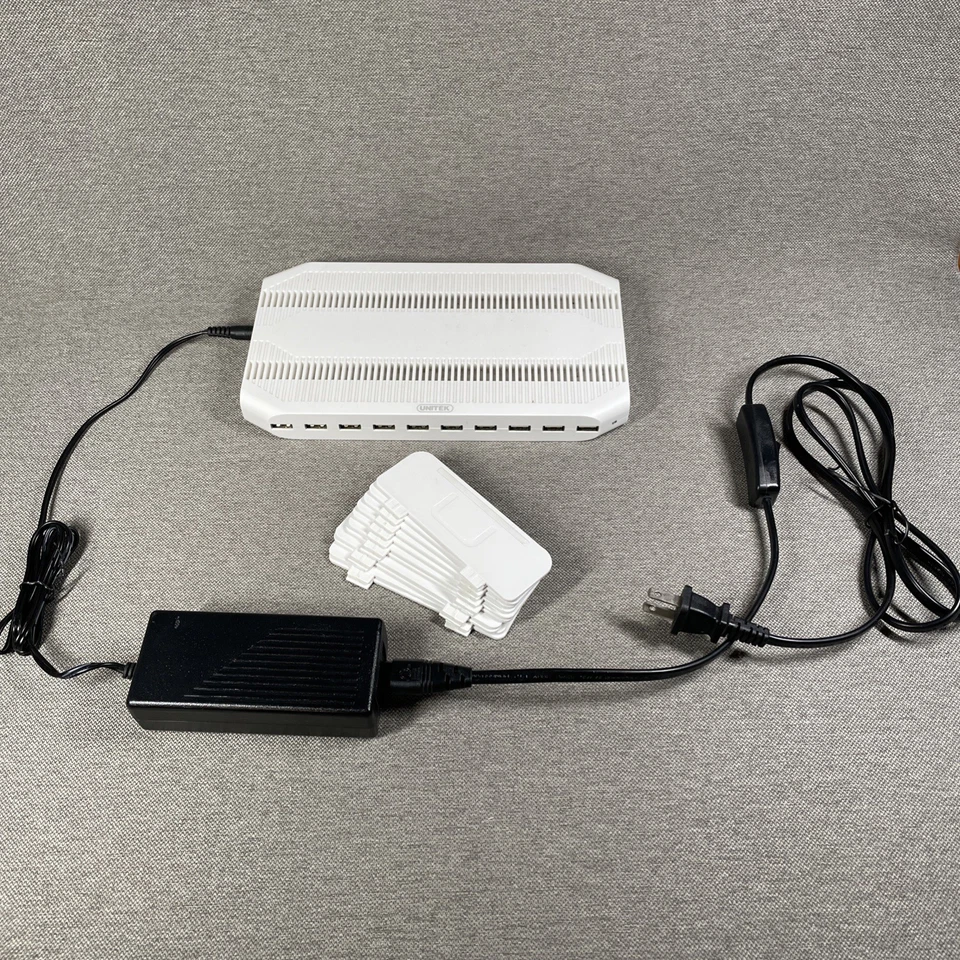 UNITEK Smart Charging Station Y-2172B Switching Adapter 96 watt 10 Port USB - Image 4 of 4