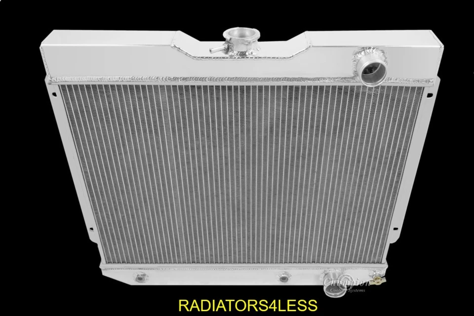 NUEVO RADIADOR CHAMPION 4 FILAS TODO ALUMINIO CON VENTILADOR 16" 1965 CHEVY BELAIR BEL AIR Foto 4 de 4
