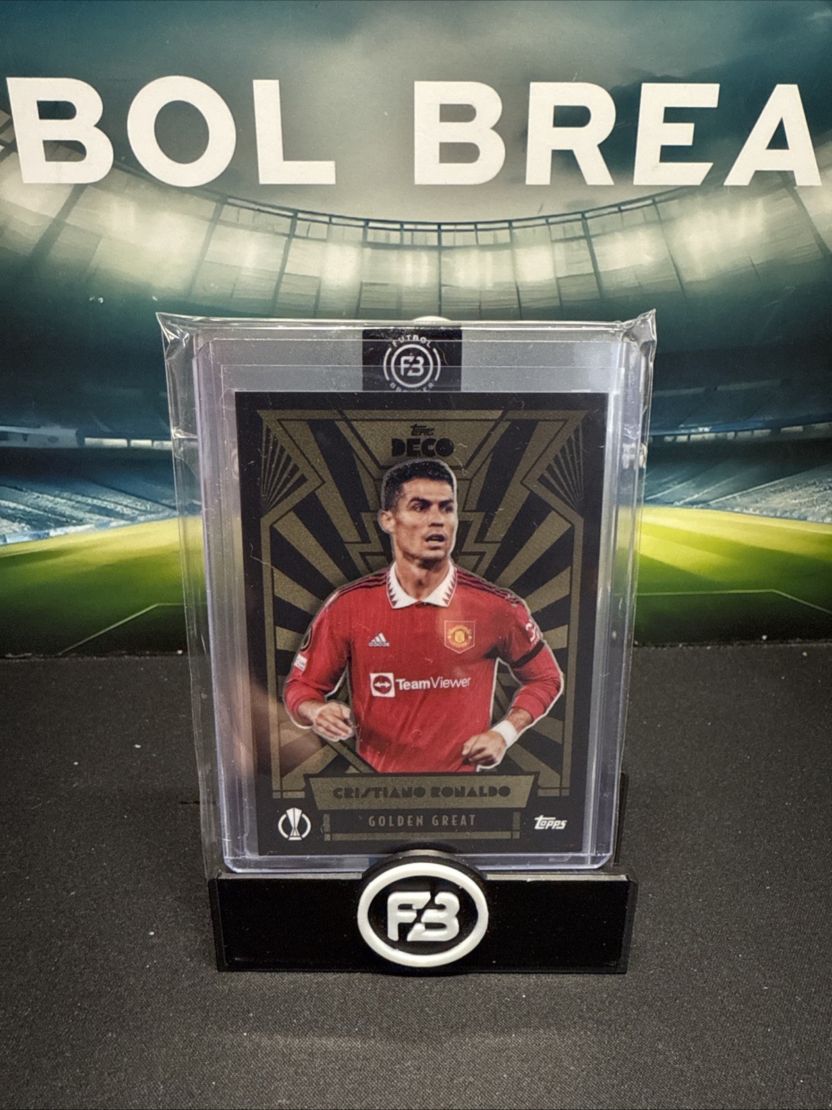 2022-23 Topps Deco UEFA Cristiano Ronaldo Golden Great Man United FRESH PULLED