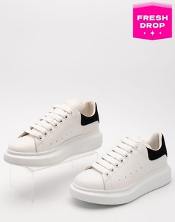 RRP€500 ALEXANDER McQUEEN Leather Sneakers US8.5 UK5.5 EU38.5 Logo Made in Italy