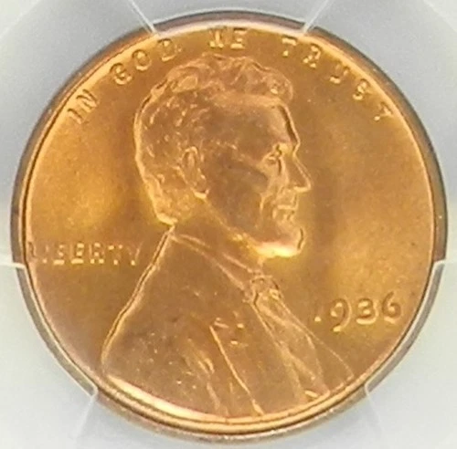 1936 P Lincoln Cent MS67 RD PCGS BU Unc Red Wheat Penny NGC Registry [004]
