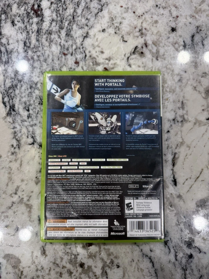 Portal 2 (Microsoft Xbox 360, 2011) CIB Complete | TESTED - Image 2 of 4