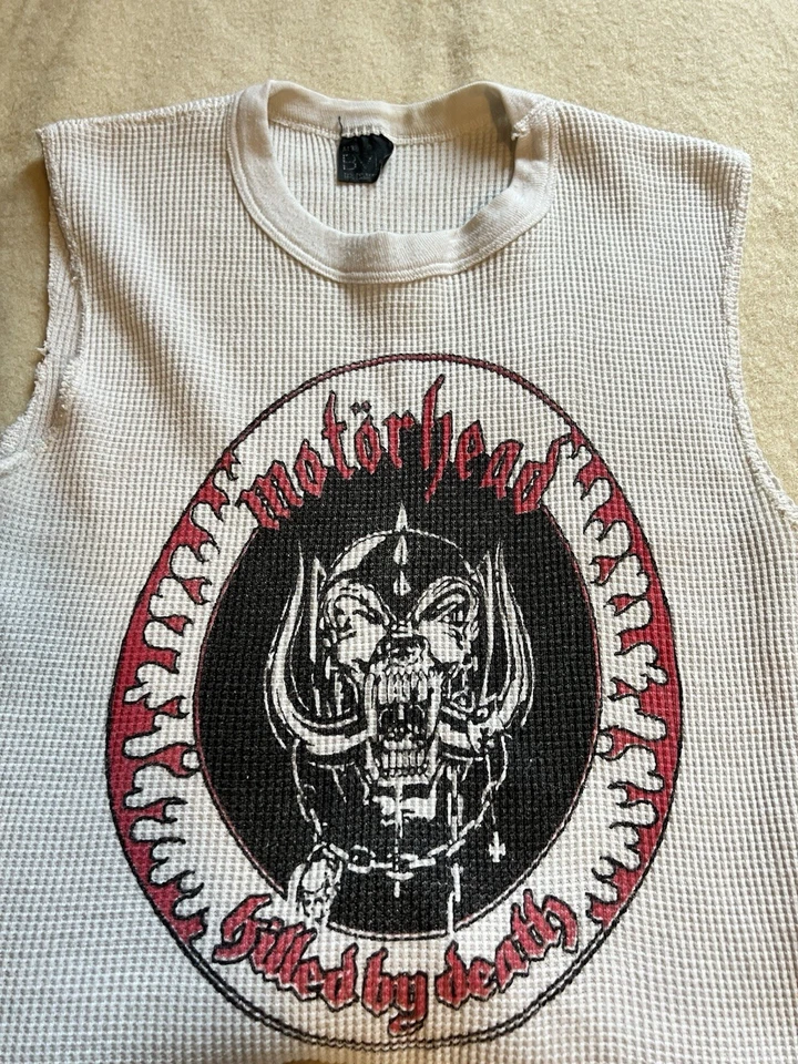 Camiseta True Vintage Años 80 Motorhead Tejida Térmica Talla M Hecha en EE. UU. Foto 2 de 4