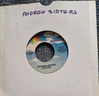 VINTAGE VINYL - BOOGIE WOOGIE BUGLE BOY by ANDREWS SISTERS - 7 INCH 45RPM SINGLE