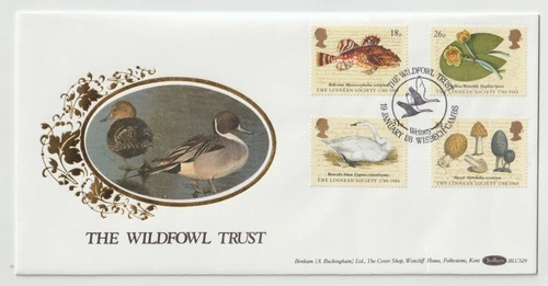 19/1/1988 UK GB FDC - Linnean Society - Benham BLCS29 - Wisbech Special Postmark