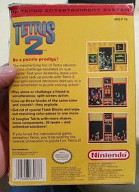 Nintendo Tetris 2 NES Complete Box & Instructions Inserts Poster