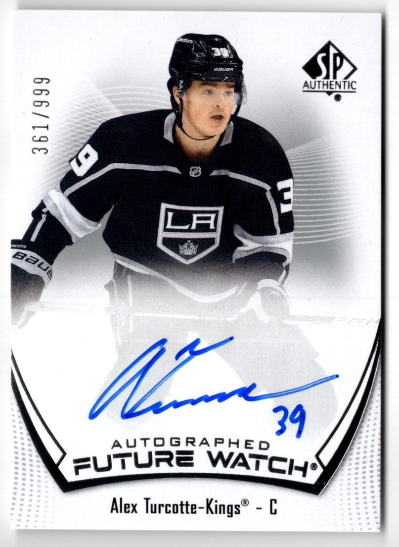 2021-22 SP Authentic Future Watch Auto Alex Turcotte Rookie Auto 361/999 Los