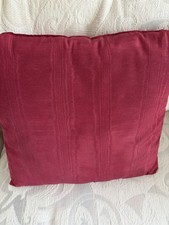 A Vtg. 16 Beautiful Square Throw Pillow Solid Burgundy Watermarked Taffeta