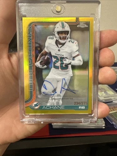 2025 Topps Chrome De'Von Achane Chrome Autographs (RAW)