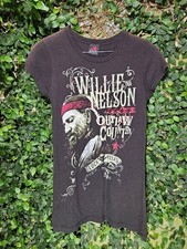Vintage Y2K Willie Nelson Outlaw County ZION T-shirt WOMENS Sz S