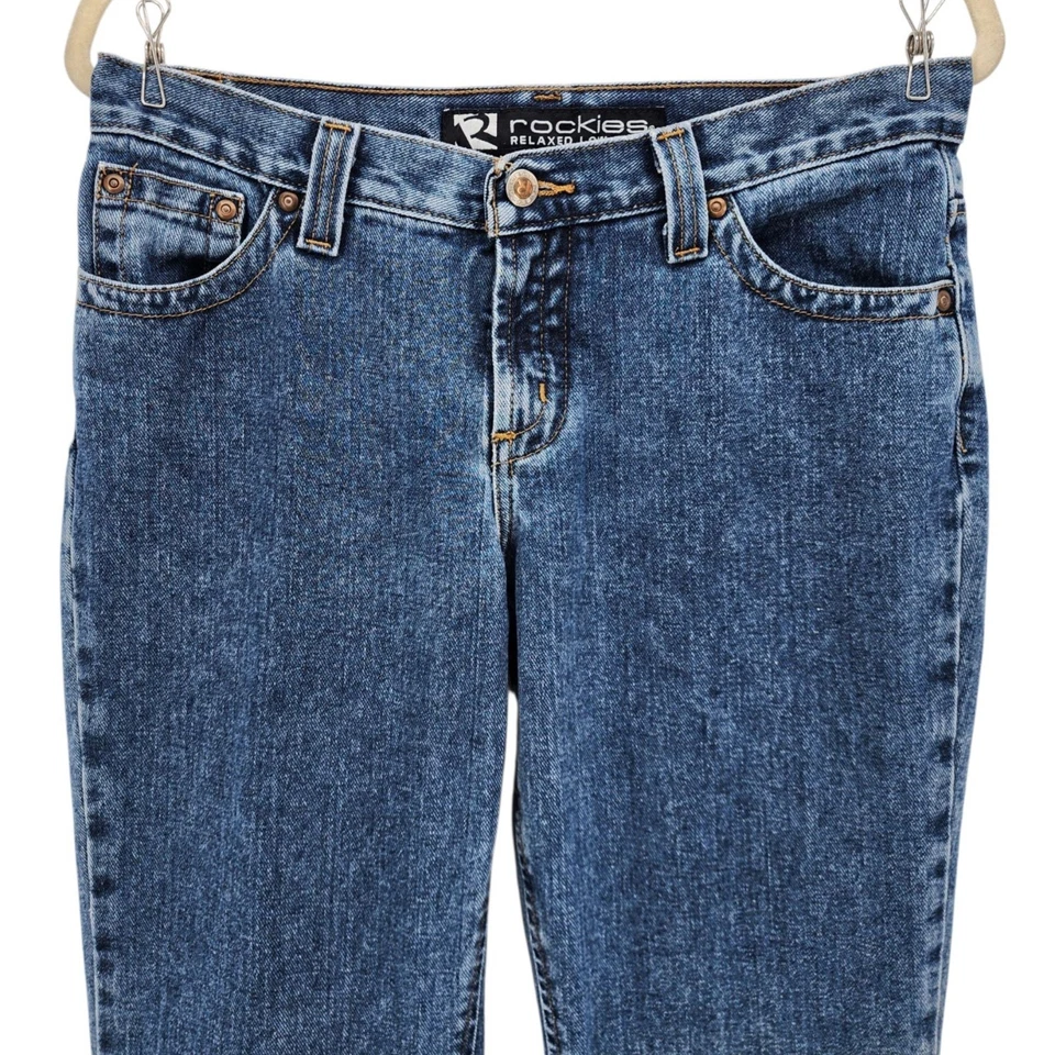 Vintage Rockies Womens 10 Jeans Relaxed Low Rise Bootcut Distressed Western Y2K - Image 2 of 4
