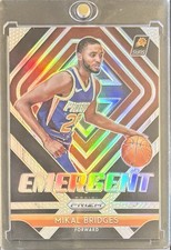 2018-19 Panini Prizm - Mikal Bridges Silver Prizm Emergent Rookie (RC) #10