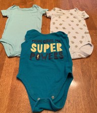 USED Lot Of 3 Carter  Old Navy One Pieces. 6-12 Months. BC