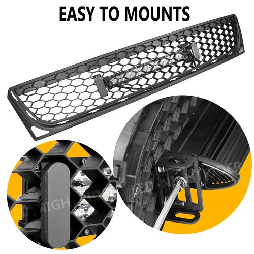 2X Grille Clamp Mounting Brackets+8" LED Work Light Bar Slim Driving OffRoad 4WD - Picture 11 of 23