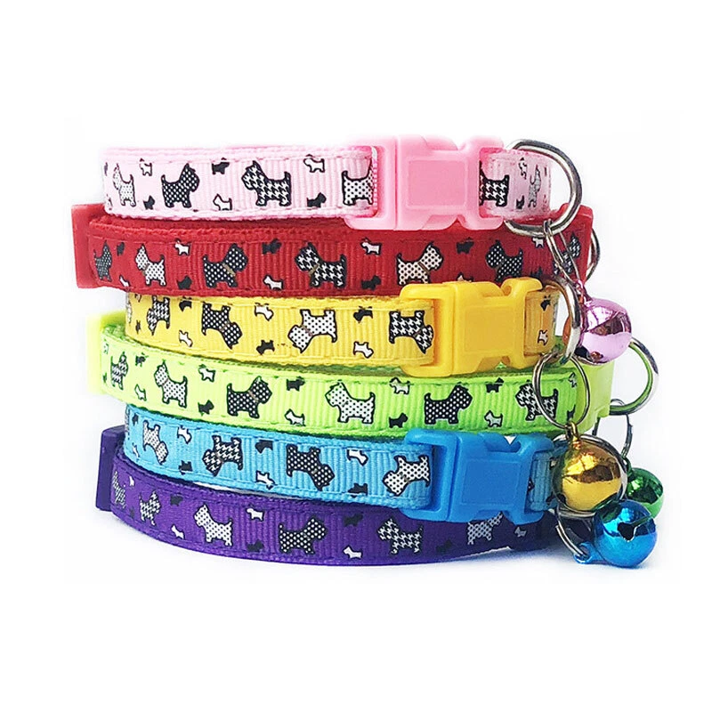 Reflective Nylon Cat Collar With Bell For kitten Small Dog Puppy Pet Adjustable/ - Image 4 of 4