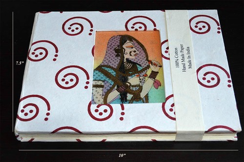 DIARIO/DIARIO DE PIEDRAS PRECIOSAS DE PAPEL RECICLADO HECHO A MANO CON PINTURA DE PIEDRAS PRECIOSAS ¡INDIA!! - Imagen 1 de 6