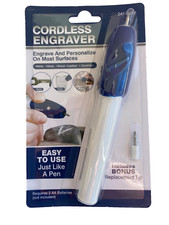 CORDLESS ENGRAVER, ENGRAVES /PERSONALIZES ON MOST SURFACES NEW in PACKAGE