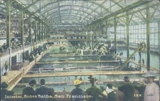 USA Interior Sutro Baths San Franciscol 1910s PC