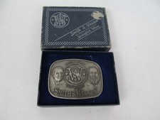 Vintage 1977 Smith  Wesson Belt Buckle 125 Year Anniversary Excellent in box