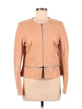 Ecru Women Brown Leather Jacket M