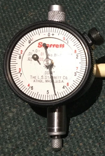 STARRETT NO. 81-111-1150 DIAL INDICATOR 0-10 DIAL .010" PER REV. .025" RANGE   