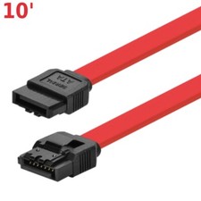 10" SATA 3.0 III SATA3 SATAiii 6Gbps HDD Hard Drive Data Cable Cord Red