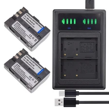 2x Battery for NIKON D70 D80 D-80 D200 D-200 EN-EL3E / 1600mAh +LCD DUAL Charger