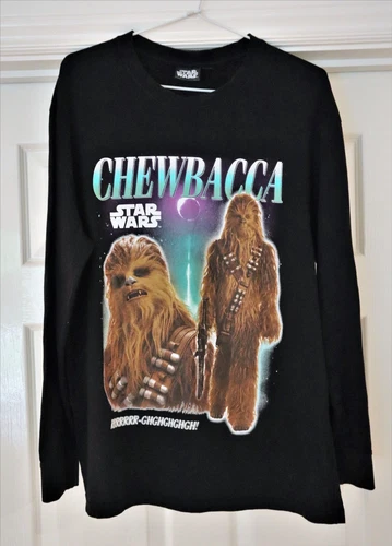 Vintage 1990s Chewbacca Star Wars Promo Long sleeved T-Shirt, Lucasfilm Ltd XL