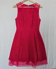 Forever New Women Lace Dress Size 8 Red