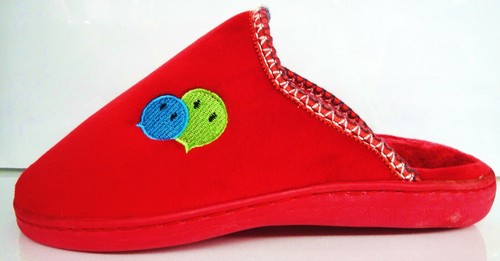 Zapatillas estar en casa felpa rojo con adorno suela gorda muliida | eBay