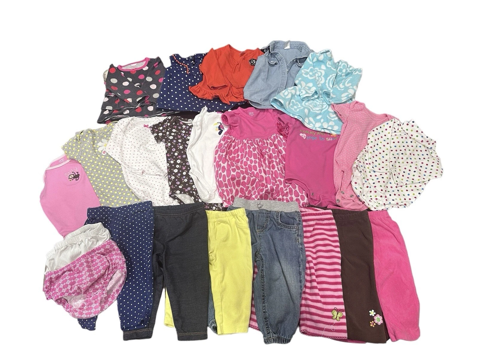 Carter baby lot / Lot Of Carter Girls Clothes / Infant Clothing Sz 9 Months [23]