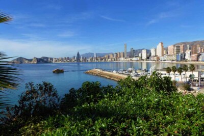 Benidorm Poniente Strand Costa Blanca Spanien Foto Bilddruck