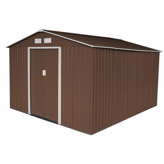 Svita Xxxl Metall Gartenhaus 277x309cm Braun Gunstig Kaufen Ebay