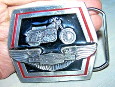 HARLEY DAVIDSON BELT BUCKLE VTG SPORTSTER #636 BIKE VTG WING LOGO
