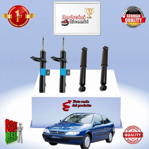 Set 4 StoßDäMpfer Vorderseite + Heck Xcitroen Xsara 1.9 D 50KW 68CV Ab 2000 ->-image