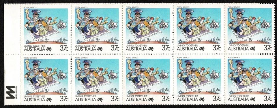 Folleto de servicios postales Living Together 1988 $3,70 x 5 (SG SB59 - P&C B153) MNH Foto 3 de 3