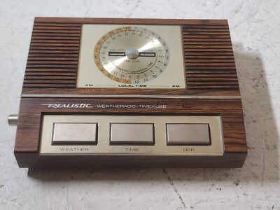 Vintage Realistic Weatheradio-Timekube Receiver Weather Radio 12-148