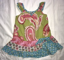Adorable Jelly the Pug Toddler Dress Paisley Dots Size 2T in EC