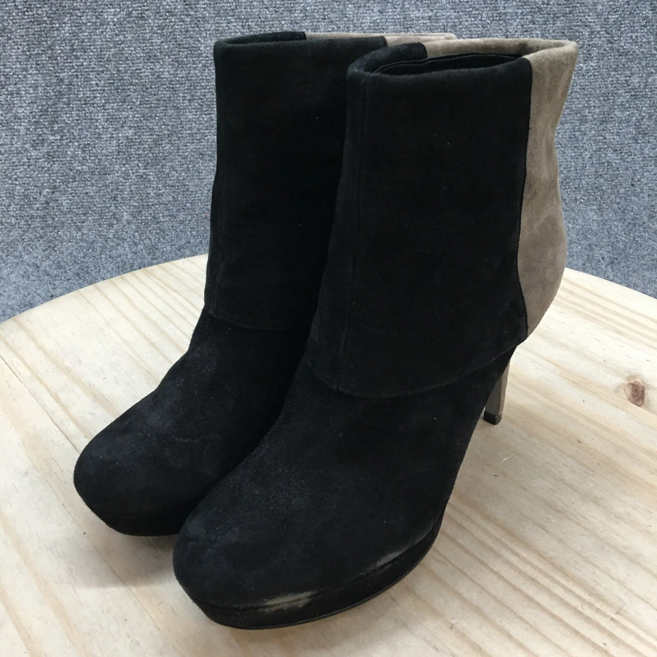 Tahari Botas Mujer 8.5 M Callahan Botines Cuero Negro Tacones de Aguja Foto 3 de 4