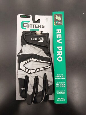 Cutters CG10440 Rev Pro 5.0 Receiver Gloves Solid M Black