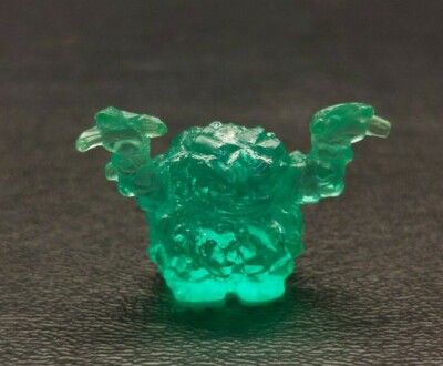 Vintage Pokemon Keshi Mini Figure Translucent Clear Green Graveler