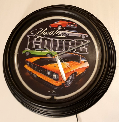 FORD FALCON HARDTOP COUPE James Bailey Stomp Impressions 38 cm Neon Wall Clock. - Picture 3 of 12