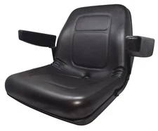 High Back Lawn Mower Seat w/ Armrests Black Exmark, Ferris, Grasshopper