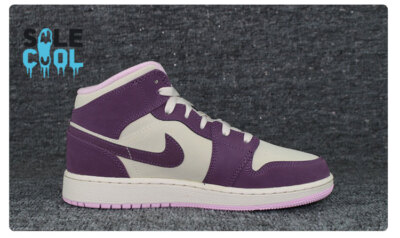 Air Jordan 1 AJ1 Mid GS Pro Purple Shoes 555112-500 | eBay