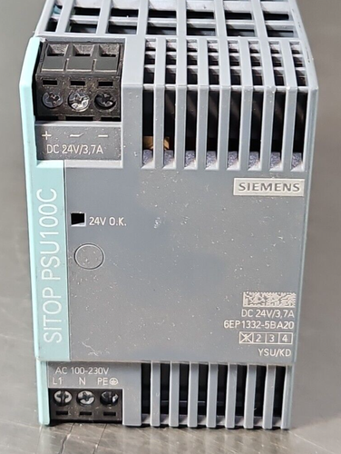 SIEMENS 6EP1332-5BA20 24VDC 3.7A Power Supply loc4A14 - Picture 3 of 4