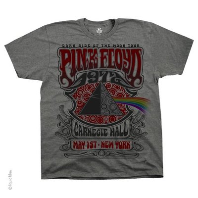 PINK FLOYD-CARNEGIE HALL NY 72-DK SIDE MOON TOUR-T-SHIRT  S-M-L-XL-2X,3X-4X,5X-6X