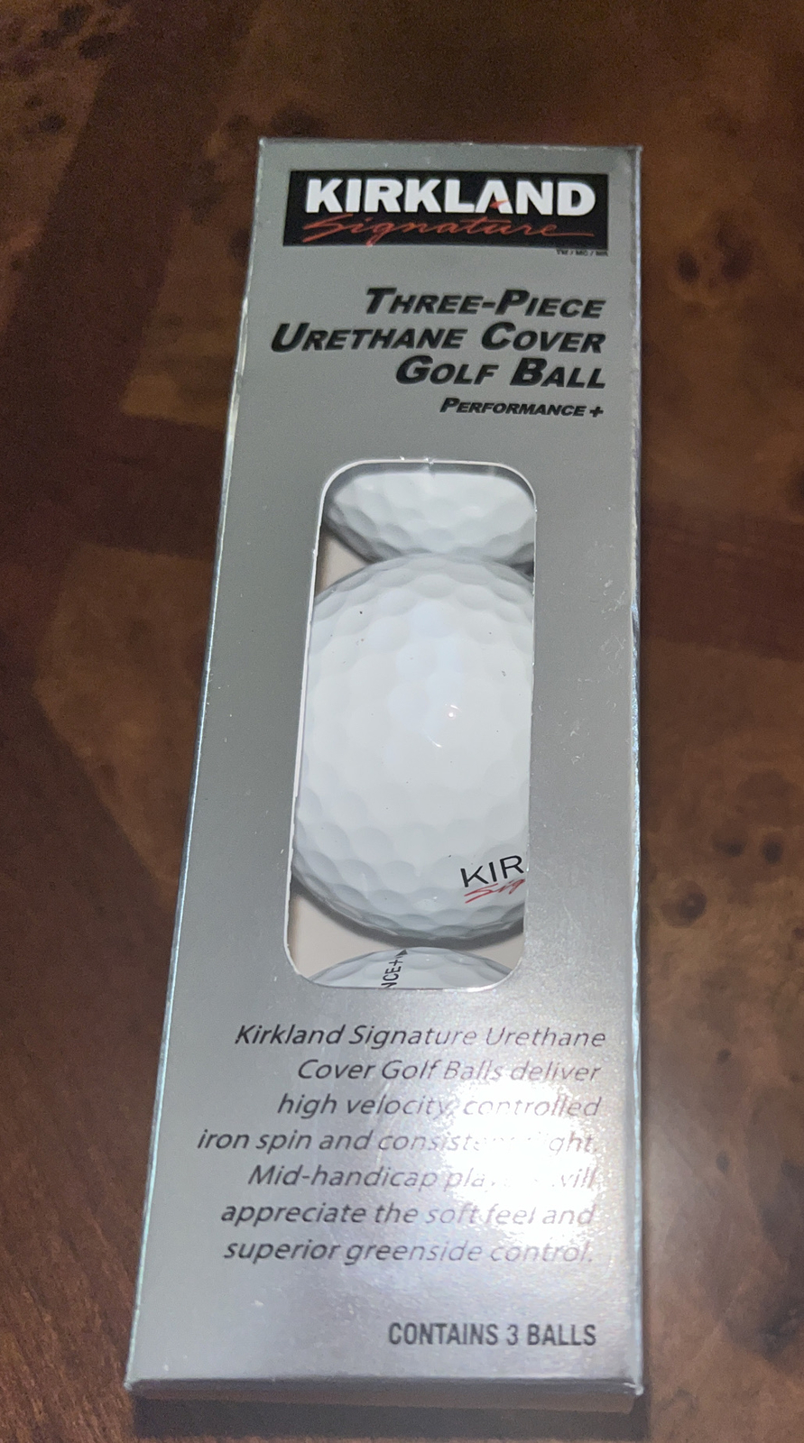 Kirkland ThreePiece Urethane Cover Golf Ball Performance 3 Pack (Lot