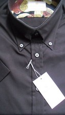 SOLID CLOTHING 4XL SHIRT 100% COTTON/LIBERTY SHORT SLEEVED BLACK B'DOWN RRP £59